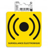 EXACOMPTA Panneau PVC adh&eacute;sif antid&eacute;rapant Surveillance Electronique 10x10 cm 67051E