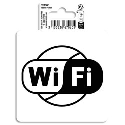 EXACOMPTA Panneau PVC adh&eacute;sif antid&eacute;rapant Wifi 10 cm 67060E