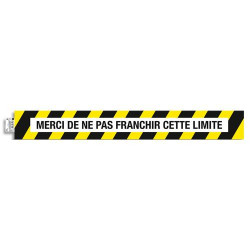 EXACOMPTA Bande de sol PVC adh&eacute;sive antid&eacute;rapante Ne pas franchir 80 x 10 cm 67117E