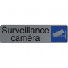 EXACOMPTA Plaque adhésive imitation aluminium Surveillance camera 16,5X4,4 cm 67153E