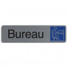 EXACOMPTA Plaque adh&eacute;sive imitation aluminium Bureau 16,5X4,4 cm 67154E