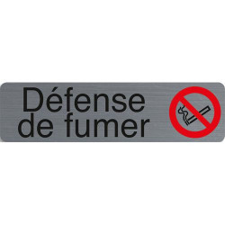 EXACOMPTA Plaque adh&eacute;sive imitation aluminium D&eacute;fenser de fumer 16,5X4,4 cm 67160E