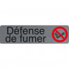 EXACOMPTA Plaque adh&eacute;sive imitation aluminium D&eacute;fenser de fumer 16,5X4,4 cm 67160E