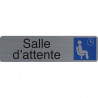 EXACOMPTA Plaque adh&eacute;sive imitation aluminium Salle d&#39;attente 16,5X4,4 cm 67167E