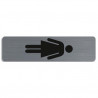 EXACOMPTA Plaque verticale adhésive imitation aluminium Dame 16,5X4,4 cm 67168E