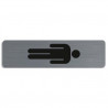 EXACOMPTA Plaque adhésive imitation aluminium Homme 16,5X4,4 cm 67169E