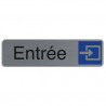 EXACOMPTA Plaque adhésive imitation aluminium Entrée 16,5X4,4 cm 67171E
