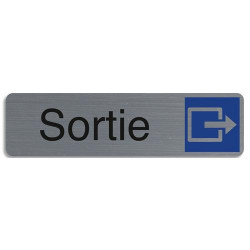 EXACOMPTA Plaque adh&eacute;sive imitation aluminium Sortie 16,5X4,4 cm 67173E