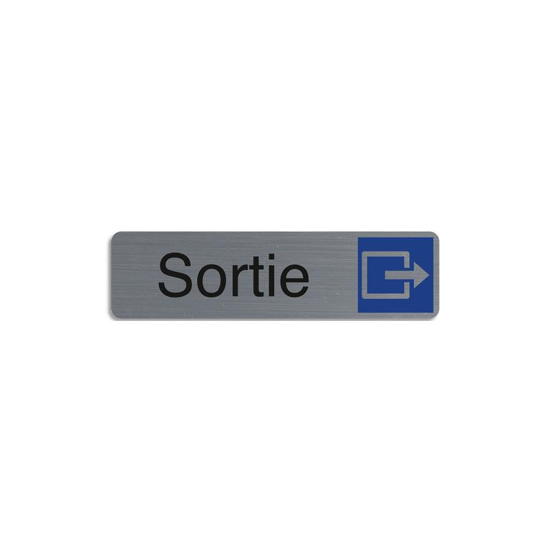 EXACOMPTA Plaque adhésive imitation aluminium Sortie 16,5X4,4 cm 67173E