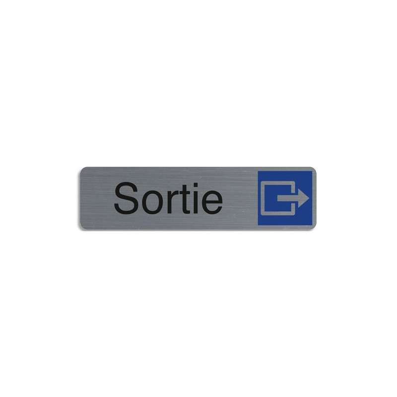 EXACOMPTA Plaque adh&eacute;sive imitation aluminium Sortie 16,5X4,4 cm 67173E