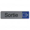 EXACOMPTA Plaque adh&eacute;sive imitation aluminium Sortie 16,5X4,4 cm 67173E