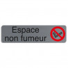 EXACOMPTA Plaque adh&eacute;sive imitation aluminium Espace non fumeurs 16,5X4,4 cm 67174E