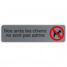 EXACOMPTA Plaque adhésive imitation aluminium Nos amis les chiens 16,5X4,4 cm 67176E