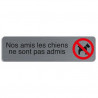 EXACOMPTA Plaque adh&eacute;sive imitation aluminium Nos amis les chiens 16,5X4,4 cm 67176E