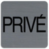 EXACOMPTA Plaque adhésive imitation aluminium Privé 7,5x7,5 cm 67177E