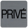 EXACOMPTA Plaque adh&eacute;sive imitation aluminium Priv&eacute; 7,5x7,5 cm 67177E