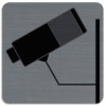 EXACOMPTA Plaque adhésive imitation aluminium Surveillance caméra 7,5x7,5 cm 67180E