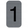 EXACOMPTA Plaque adhésive imitation Aluminium Chiffre 1 2,5x4,4 cm 67181E