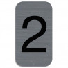 EXACOMPTA Plaque adhésive imitation Aluminium Chiffre 2 2,5x4,4 cm 67182E