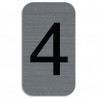 EXACOMPTA Plaque adhésive imitation Aluminium Chiffre 4 2,5x4,4 cm 67184E