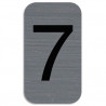 EXACOMPTA Plaque adhésive imitation Aluminium Chiffre 7 2,5x4,4 cm 67187E