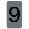 EXACOMPTA Plaque adhésive imitation Aluminium Chiffre 9 2,5x4,4 cm 67189E
