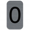 EXACOMPTA Plaque adhésive imitation Aluminium Chiffre 0 2,5x4,4 cm 67190E