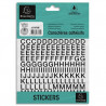 EXACOMPTA Pochette de lettres adhésives noires A-Z 10 mm 67370E