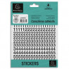 EXACOMPTA Pochette de chiffres adhésifs noirs 0-9 10 mm 67371E