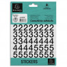 EXACOMPTA Pochette de chiffres adhésifs noirs 0-9 20 mm 67373E