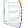 OXFORD Intercalaire alphabétique, carte Blanche 170g, 26 positions renforcées mylar, format A4. Assortis
