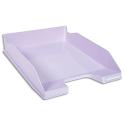 EXACOMPTA Corbeille courrier Combo Midi Aquarel en PS. Dim (lxhxp) : 25,5 x 6,5 x 34,6 cm. Mauve Brillant