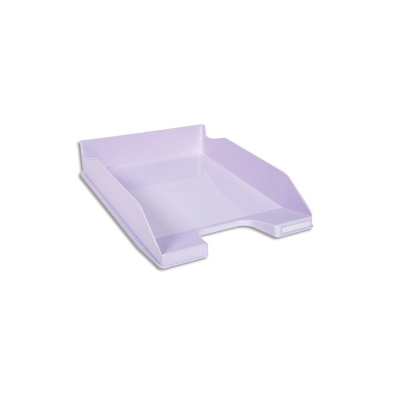 EXACOMPTA Corbeille courrier Combo Midi Aquarel en PS. Dim (lxhxp) : 25,5 x 6,5 x 34,6 cm. Mauve Brillant