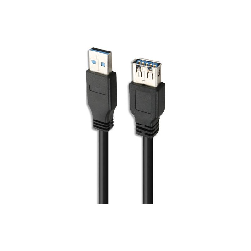 APM Rallonge USB 3.0, USB-A / USB-A, m&acirc;le/femelle, noir, 3m