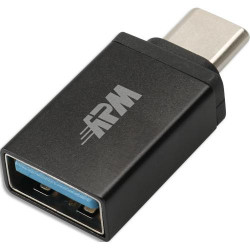 APM Adaptateur USB-C &#47; USB-A, USB 3.0, m&acirc;le &#47; femelle, metal, noir