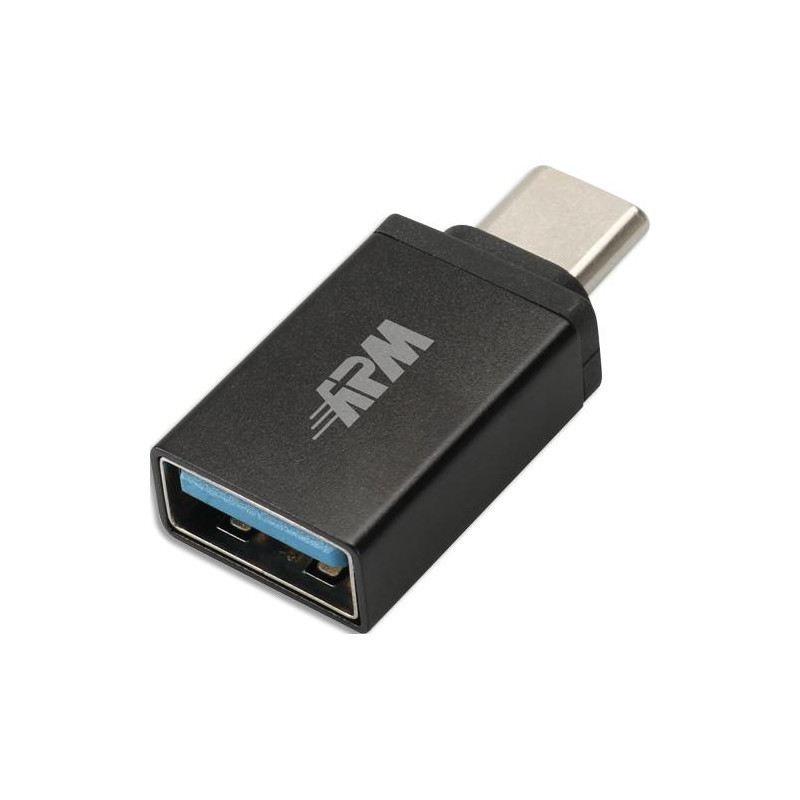 APM Adaptateur USB-C &#47; USB-A, USB 3.0, m&acirc;le &#47; femelle, metal, noir