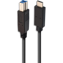 APM C&acirc;ble USB-C &#47; USB-B 3.0, USB 3.0, m&acirc;le &#47; m&acirc;le, noir, 2m