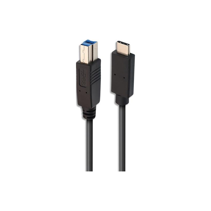 APM C&acirc;ble USB-C / USB-B 3.0, USB 3.0, m&acirc;le / m&acirc;le, noir, 2m