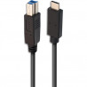 APM C&acirc;ble USB-C / USB-B 3.0, USB 3.0, m&acirc;le / m&acirc;le, noir, 2m