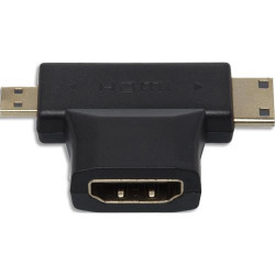 APM Adaptateur HDMI &#47; HDMI mini &#47; HDMI micro, femelle &#47; m&acirc;le &#47; m&acirc;le, noir