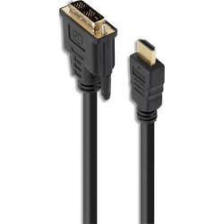 APM C&acirc;ble HDMI &#47; DVI-D, m&acirc;le &#47; m&acirc;le, noir, 1.8m