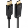 APM C&acirc;ble HDMI 1.4 &#47; Displayport 1.2, 1080p, m&acirc;le &#47; m&acirc;le, noir, 1.5m