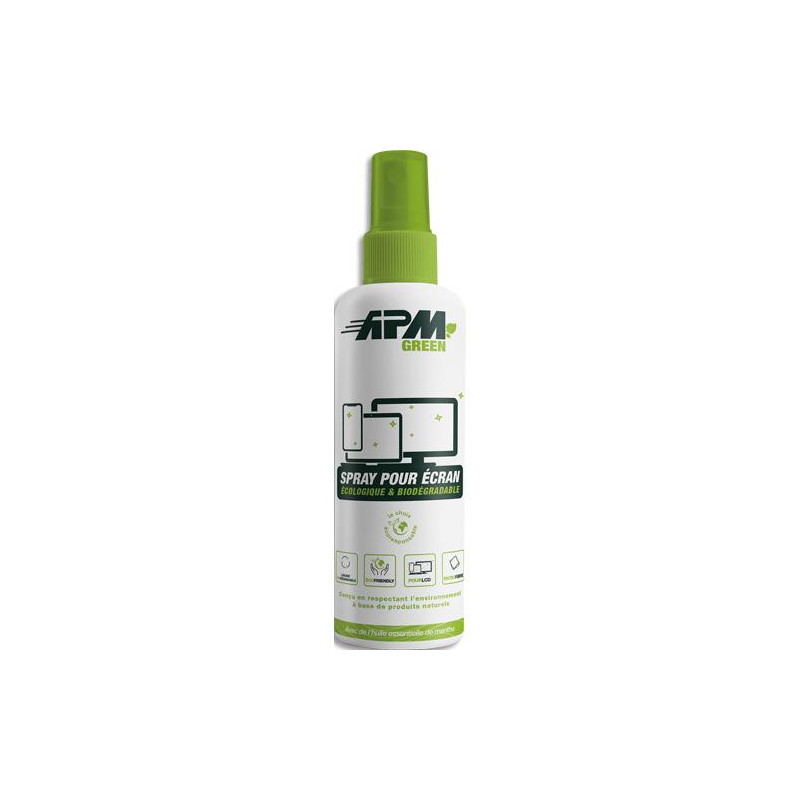 APM Set spray &eacute;cran, &eacute;cologique&#47;green, 250ml+microfibre