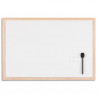 BI-OFFICE Tableau blanc magn&eacute;tique, surface en acier laqu&eacute;, avec cadre en bois 90x60 cm MM07001010-905