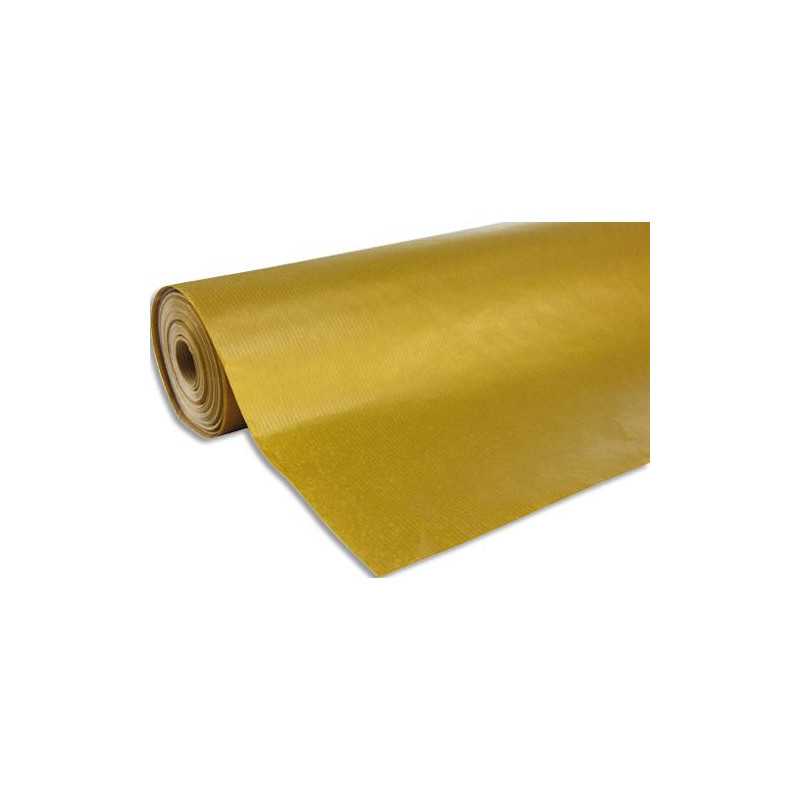 CLAIREFONTAINE Rouleau papier kraft Unicolor 60g. Dimensions 50x0,70m. Coloris or