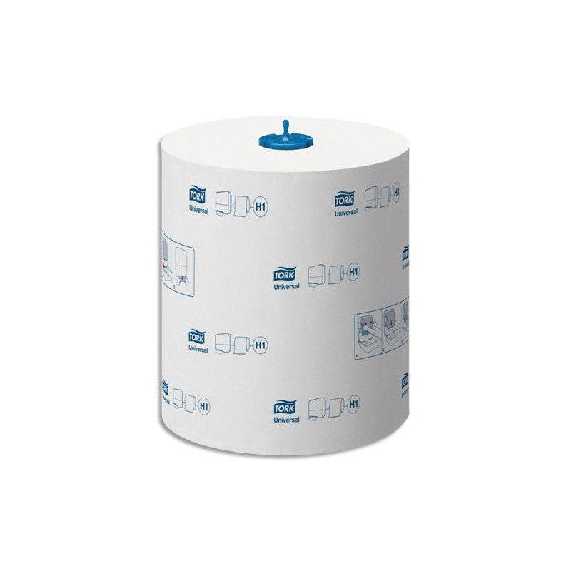 TORK Colis de 6 Rouleaux Essuie-mains Universal Extra long 1 pli format 280m x 21cm Blanc pour Matic H1