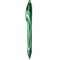 BIC Intensity Quick Dry Stylos-Gel R&eacute;tractables Pointe Moyenne (0,7 mm). Couleur Verte