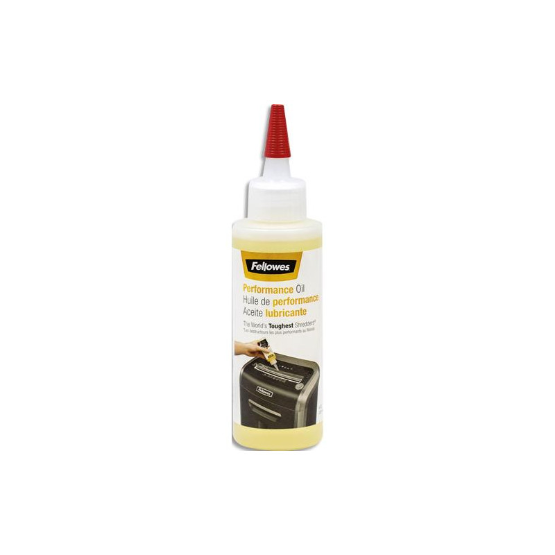 FELLOWES Bouteille d'huile lubrifiante pour destructeurs de documents 120ml