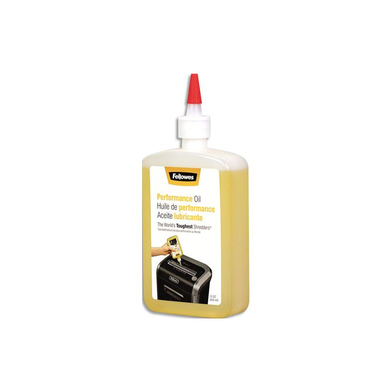 FELLOWES Bouteille d'huile lubrifiante pour destructeurs de documents 355ml
