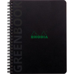 RHODIA Cahier &agrave; spirale polypropyl&egrave;ne recycl&eacute; GREENBOOK 17x21cm 160 pages recycl&eacute;es 90g Q5&#47;5. N